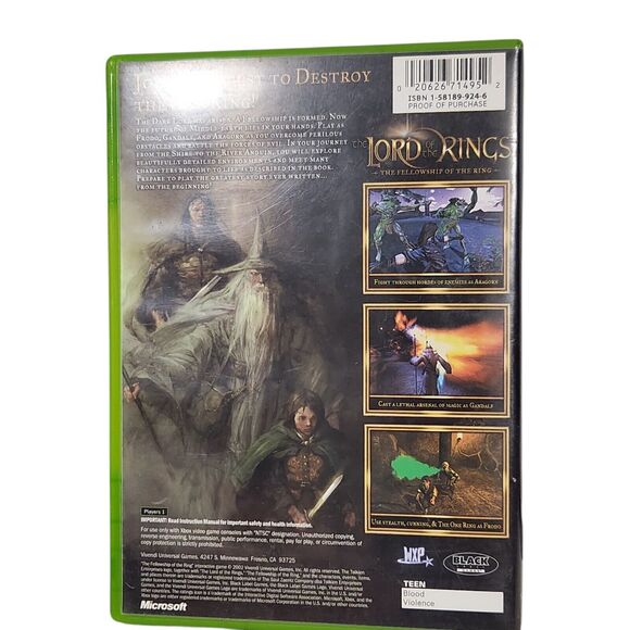 Lord of the Rings Fellowship of the Ring (XBOX) - Picture 2 of 3